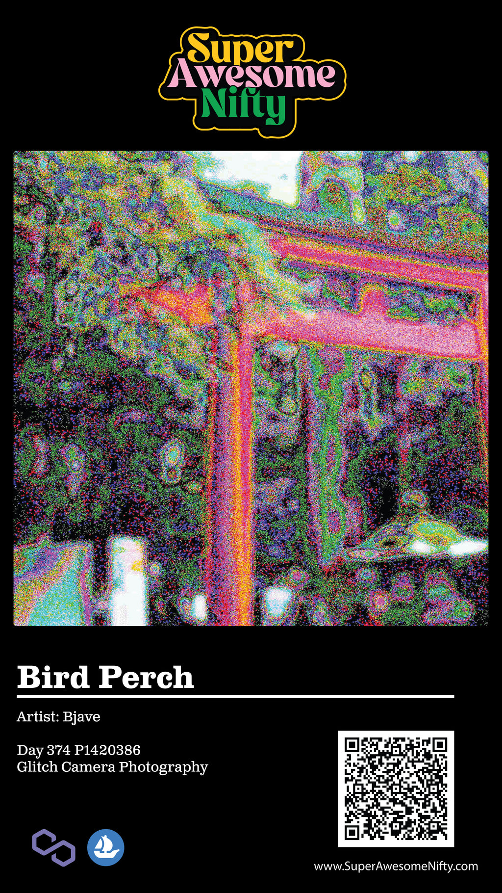 Glitch Photography | Thomas Bjave Price | Day 374 P1420386 | Bird Perch