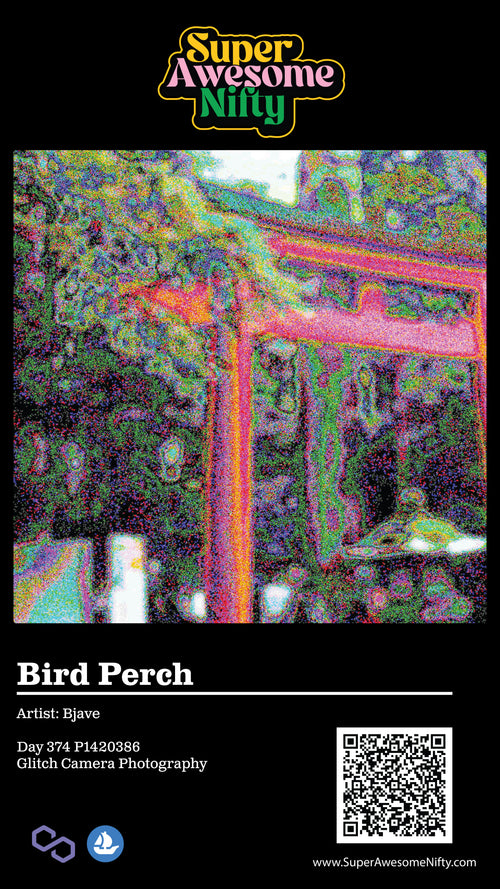 Glitch Photography | Thomas Bjave Price | Day 374 P1420386 | Bird Perch