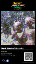 Glitch Photography | Thomas Bjave Price | Day 400 P1410783TIF | Red Bird of Suzuki | 赤い鳥文学碑