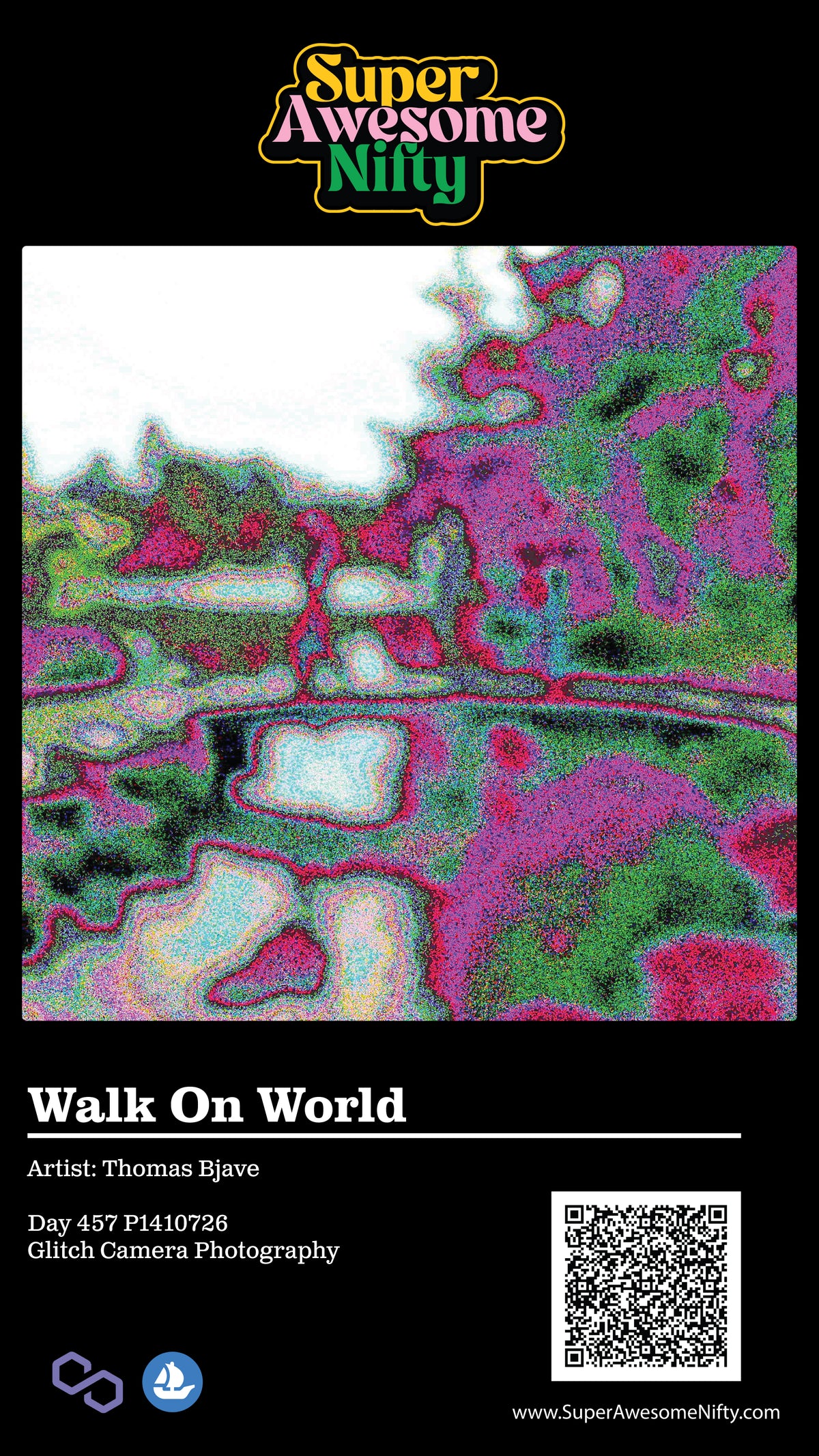 Glitch Photography | Thomas Bjave Price | 457 P1410726 Walk On World Glitch Camera Kanazawa Hanami-Bashi Flower Viewing Bridge Art